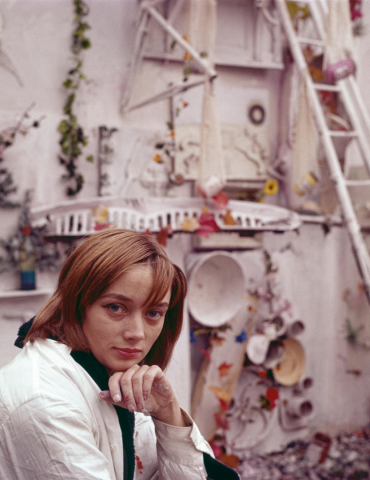 Niki de Saint Phalle nel suo studio 1962 ©️ Photo by Giancarlo BOTTIGamma Rapho via Getty Images